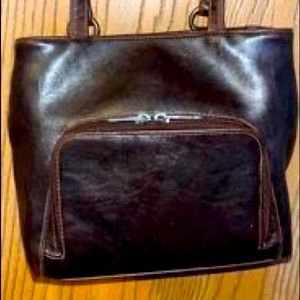 Brown purse tote handbag